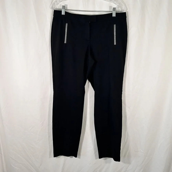 Alfani Pants - Alfani Dress Pants Women's 12 Black Rear Pockets Button Zip Work Office